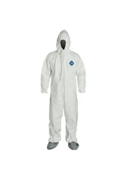 Fisher Scientific - DuPont Tyvek - 01-361-2C - Coverall With Hood And Boot Covers Dupont Tyvek Large White Disposable Nonsterile