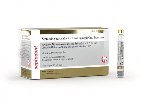 Septodont - 01-A1400 - 1:100,000, 1.7 mL (Rx), 50 cartridges/bx, 20 bx/cs
