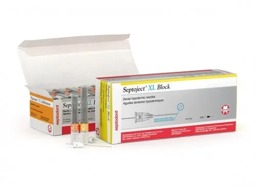 Septodont - From: 01-N1500 To: 01-N1550  Septoject XL Dental Needles, Infiltration, 100/bx, 10 bx/cs