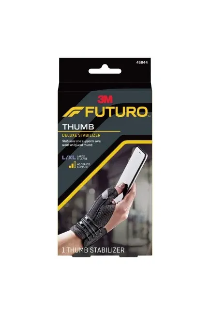 3M - 3M Futuro Deluxe - 05113119854 - Thumb Stabilizer 3M Futuro Deluxe Adult Large / X-Large Lacing System Left or Right Hand Black