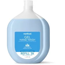 Methodprod - From: MTH00651 To: MTH00658 - Gel Hand Wash Refill, Fragrance Free, 34 Oz, 6/Carton