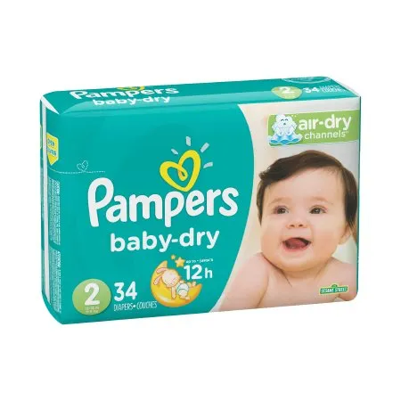The Palm Tree Group - From: 97073 To: 97074 - Pampers Baby Dry Unisex Baby Diaper Pampers Baby Dry Size 2 Disposable Heavy Absorbency