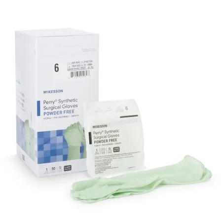 McKesson - 20-2060N - Perry Performance Plus Surgical Glove Perry Performance Plus Size 6 Sterile Polyisoprene Standard Cuff Length Smooth Green Chemo Tested