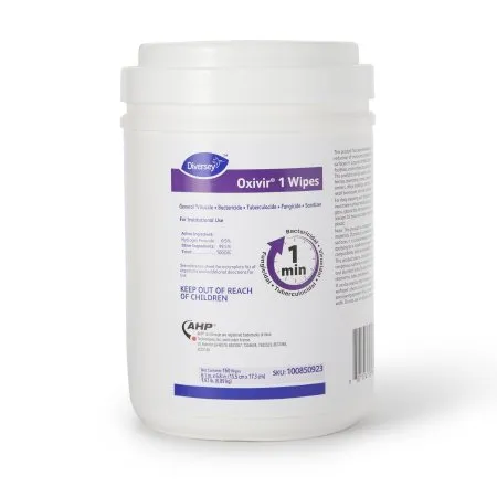 Lagasse - Diversey Oxivir 1 - DVO100850923 -   Surface Disinfectant Cleaner Premoistened Peroxide Based Manual Pull Wipe 160 Count Canister Scented NonSterile