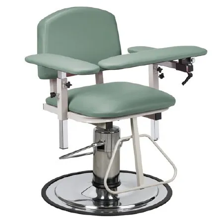 Clinton Industries - H Series - 6310-3WG - Blood Drawing Chair H Series Padded Flip Up Arm Warm Gray