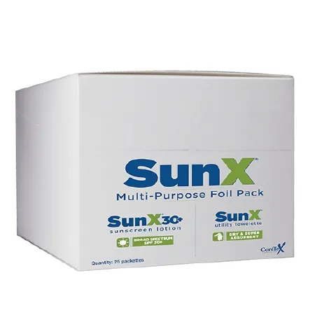 Coretex Products - SunX 30+ - 71440 - Sunscreen Sunx 30+ Spf 30 Lotion / Towelette Individual Packet
