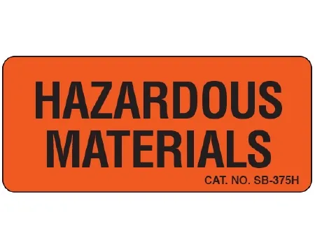 Shamrock Scientific - SB-375H - Pre-printed Label Shamrock Warning Label Fluorescent Red Hazardous Materials Black Biohazard 1 X 2-1/4 Inch