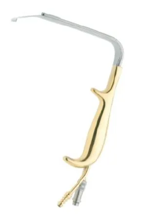 BR Surgical - BR18-205-1103L - Tebbetts Right Angle Retractor Without Teeth, Fiberoptical Illumination Port Only