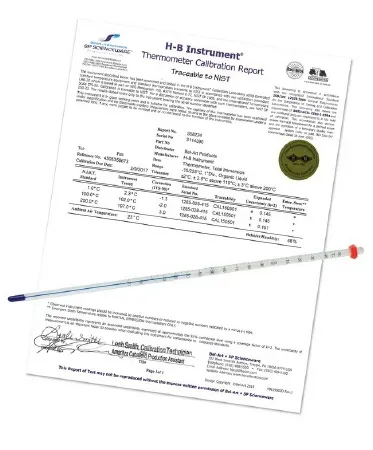 Fisher - 13201520 - Liquid-in-glass Thermometer Durac® Plus™ Celsius -100° To +50°c Partial Immersion Does Not Require Power