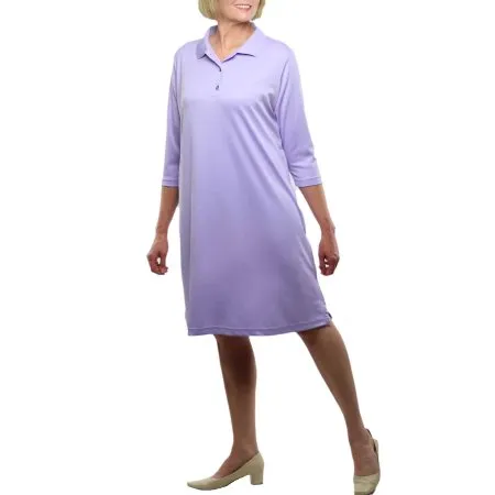 Narrative Apparel - WDBPS0610 - Polo Dress 3/4 Sleeve Lilac 2x-large