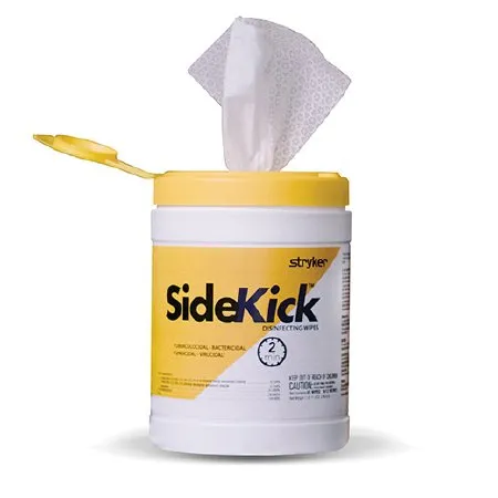 Stryker - Sidekick - 2060000001 -  SideKick Surface Disinfectant Cleaner Premoistened Alcohol Based Manual Pull Wipe 100 Count Canister Scented NonSterile
