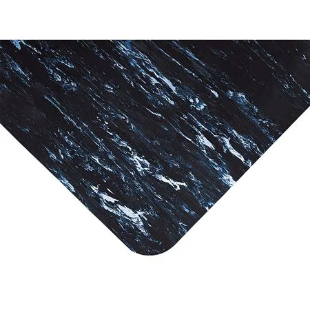 Market Lab - Sof-Tyle Marble Mat - 14240-BK - Anti-fatigue Floor Mat Sof-tyle Marble Mat 3 X 12 Foot Marbled Black