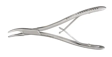 McKesson - 43-1-4801 - Microsurgical Rongeur Mckesson Argent Friedman Curved, Very Delicate Double Spring Plier Type Handle 1.3 Mm Bite X 5-1/2 Inch Length