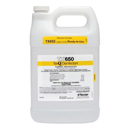 Texwipe - TexQ - TX652 - Texq Surface Disinfectant Cleaner Quaternary Based Manual Pour Liquid 1 Gal. Jug Unscented Sterile