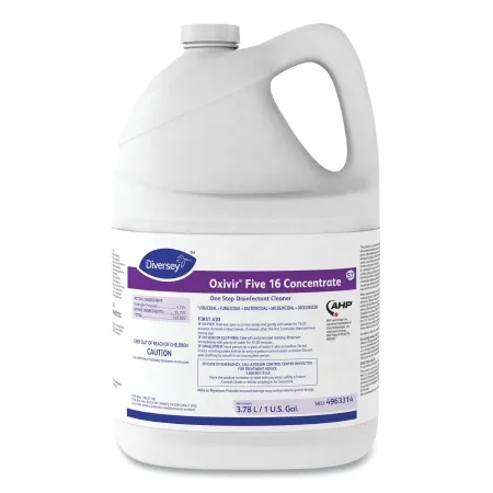 Lagasse - Diversey Oxivir Five 16 - DVO4963314 - Diversey Oxivir Five 16 Surface Disinfectant Cleaner Peroxide Based Manual Pour Liquid Concentrate 1 Gal. Jug Scented Nonsterile