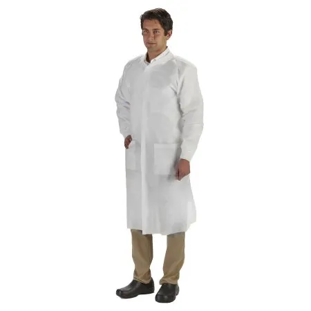 Graham Medical - 85236 - Labmates Coat, 3 Pocket, 3X Large, Nonwoven, White, 50/cs