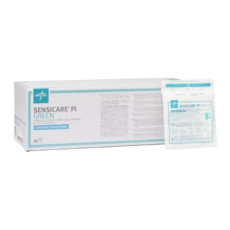 Medline - SensiCare PI Green with Aloe - MSG9255 - Surgical Glove Sensicare Pi Green With Aloe Size 5.5 Sterile Polyisoprene Standard Cuff Length Smooth Green Not Chemo Approved