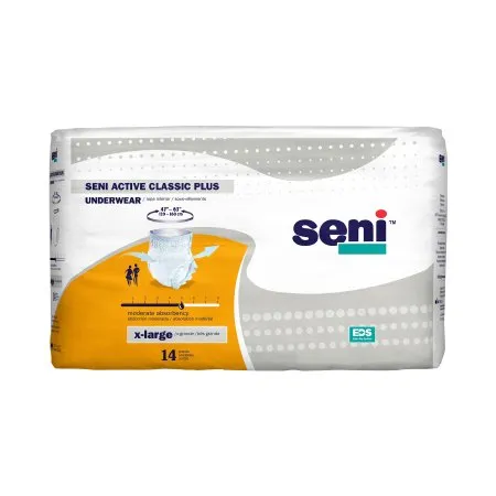 TZMO - Seni Active Classic Plus - S-XL14-AC2 -  Unisex Adult Absorbent Underwear  Pull On with Tear Away Seams X Large Disposable Moderate Absorbency