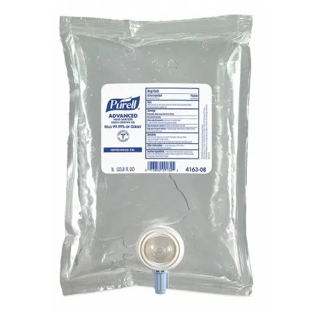 GOJO Industries - Purell Advanced - 4163-08 - Hand Sanitizer Purell Advanced 1 000 mL Ethyl Alcohol Gel Dispenser Refill Bag