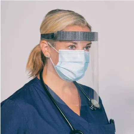 TIDI Products - Grab n Go - TIDIFS96 - Wraparound Face Shield GRAB N GO One Size Fits Most Full Length Anti-fog Disposable NonSterile