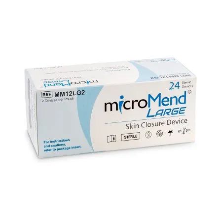 Kitotech Medical - MicroMend - MM12LG2 - Skin Closure Strip Micromend 12 X 43 Mm Polyurethane Film / Metal Cantilever Spring Strip Clear / Metal