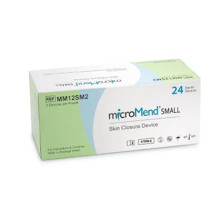 Kitotech Medical - MicroMend - MM12SM2 - Skin Closure Strip Micromend 12 X 28 Mm Polyurethane Film / Metal Cantilever Spring Strip Clear / Metal