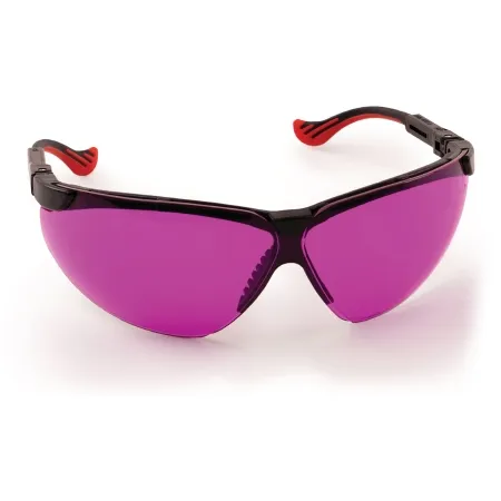 Market Lab - Oxy-Iso - 58277 - Blood Draw Glasses Oxy-iso Adjustable Temple Anti-fog / Anti-scratch Coating Pink Tint Black Frame Over Ear One Size Fits Most