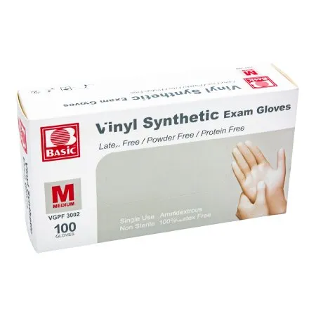 Concentric Health Alliance - Basic - 09112876760 - Exam Glove Basic Medium NonSterile Vinyl Standard Cuff Length Smooth White Not Rated