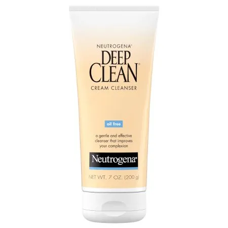 J & J Sales - Neutrogena Deep Clean - 07050106095 - Facial Cleanser Neutrogena Deep Clean Cream 7 Oz. Tube Scented