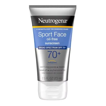J & J Sales - Neutrogena Sport Face - 08680087025 - Sunscreen Neutrogena Sport Face Spf 70 Lotion 2.5 Oz. Tube