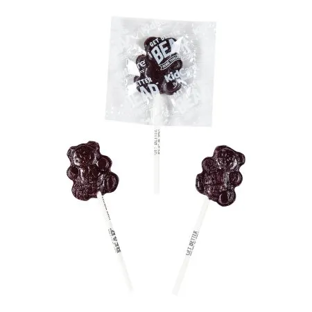 SmileMakers - KidCare Get Better Bear - CY290 - Lollipop Kidcare Get Better Bear Grape, 1-1/4 Inch Pop, 2-1/4 Inch Stick