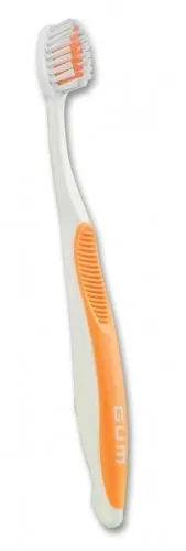 Sunstar Americas - 124PD - Orthodontic Toothbrush, Soft Nylon Bristles, 4-Row, "V" Trim, Compact Head