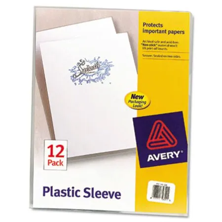 Avery - AVE-72311 - Clear Plastic Sleeves, Letter Size, Clear, 12/pack