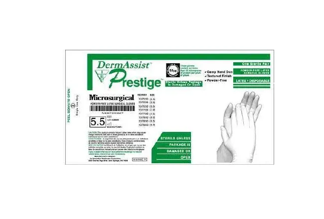 Innovative - DermAssist Prestige Microsurgical - 137750 - Surgical Glove DermAssist Prestige Microsurgical Size 7.5 Sterile Latex Standard Cuff Length Fully Textured Brown Not Chemo Approved