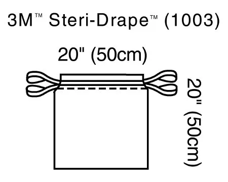 3M - 3M Steri-Drape - 1003 - Surgical Drape 3M Steri-Drape Isolation Drape 20 W X 20 L Inch Sterile