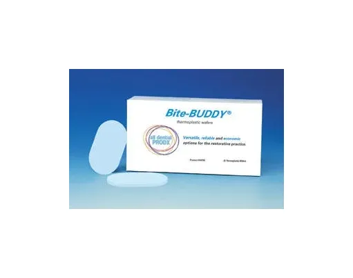 AdProdx - 144700 - Bite-BUDDY Biocompatible material for many chairside uses sized thermoplastic wafer Soften entire wafer, use the precise amount required, save the rest for future use 25 count box