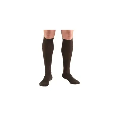 Truform - 1943BN-S - Mens Knee High Dress Sock-15-20 Gradient-Brown