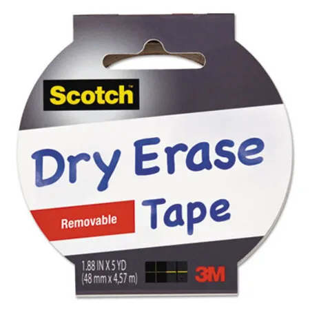 Scotch - MMM-1905RDEWHT - Dry Erase Tape, 3 Core, 1.88 X 5 Yds, White