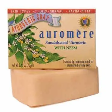 Auromere - From: 209530 To: 209532 - Ayurvedic Bar Soaps Sandalwood Turmeric