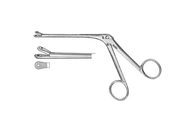 Integra Lifesciences - Miltex - 21-661 - Sponge / Fragment Forceps Miltex Ferris-smith 4-1/8 Inch Length Or Grade German Stainless Steel Nonsterile Nonlocking Finger Ring Handle Straight 6 X 8 Mm Serrated Fenestrated Jaws
