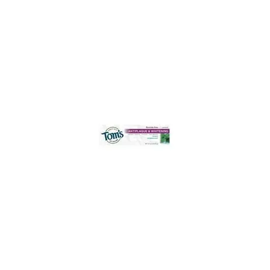 Toms of Maine - 224152 - Tom's of MaineToothpastes Peppermint Fluoride-Free Antiplaque Tartar Control & Whitening