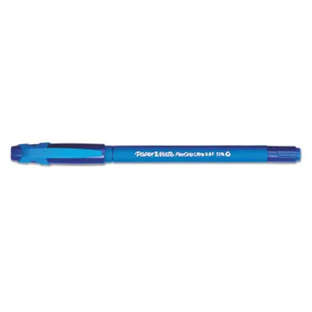 Paper Mate - FlexGrip Ultra Recycled - PAP-9660131 - Flexgrip Ultra Recycled Ballpoint Pen, Stick, Fine 0.8 Mm, Blue Ink, Blue Barrel, Dozen