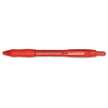 Paper Mate - Profile - PAP-89467 - Profile Ballpoint Pen, Retractable, Bold 1.4 Mm, Red Ink, Translucent Red Barrel, Dozen