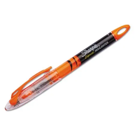 Sharpie - SAN-1754466 - Liquid Pen Style Highlighters, Fluorescent Orange Ink, Chisel Tip, Orange/black/clear Barrel, Dozen