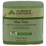Clearly Natural - 227758 - Natural Glycerine Bar Soaps Aloe Vera 3 ) bars