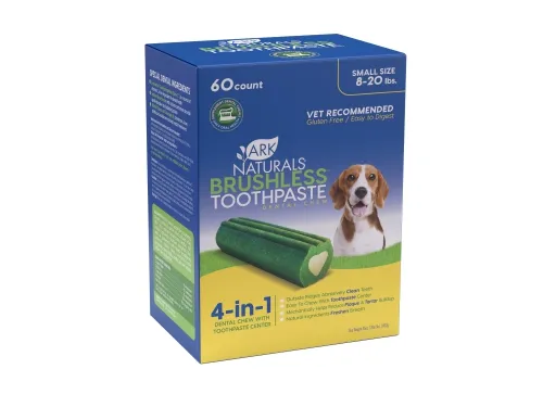 Ark Naturals - From: 235077 To: 235078 - Breath Less Dental Products Value Pack, Small Dogs (8 20 lbs.) 60 count Chewable Brushless Toothpaste