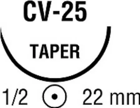 Covidien - Polysorb - GL-192 - Absorbable Suture With Needle Polysorb Polyester Cv-25 1/2 Circle Taper Point Needle Size 3 - 0 Braided