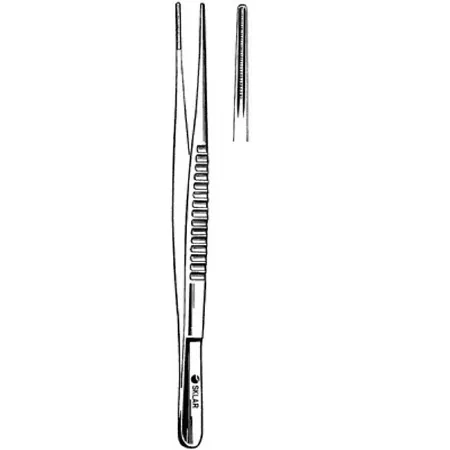 Sklar - 52-5162 - Tissue Forceps Sklar Debakey 6-1/4 Inch Length Or Grade Stainless Steel Nonsterile Nonlocking Thumb Handle Straight 2 Mm Jaws With 1 X 2 Rows Of Fine Atraumatic Teeth