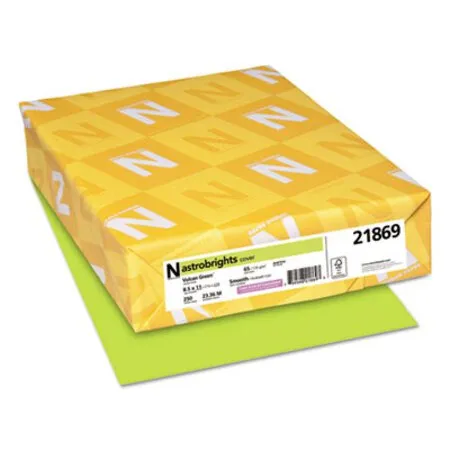 Astrobrights - WAU-21869 - Color Cardstock, 65 Lb Cover Weight, 8.5 X 11, Vulcan Green, 250/pack