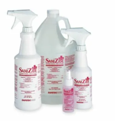 Safetec of America - SaniZide Plus - From: 34800 To: 34823 -   Surface Disinfectant Cleaner Quaternary Based Manual Pour Liquid 1 gal. Jug Ammonia Scent NonSterile